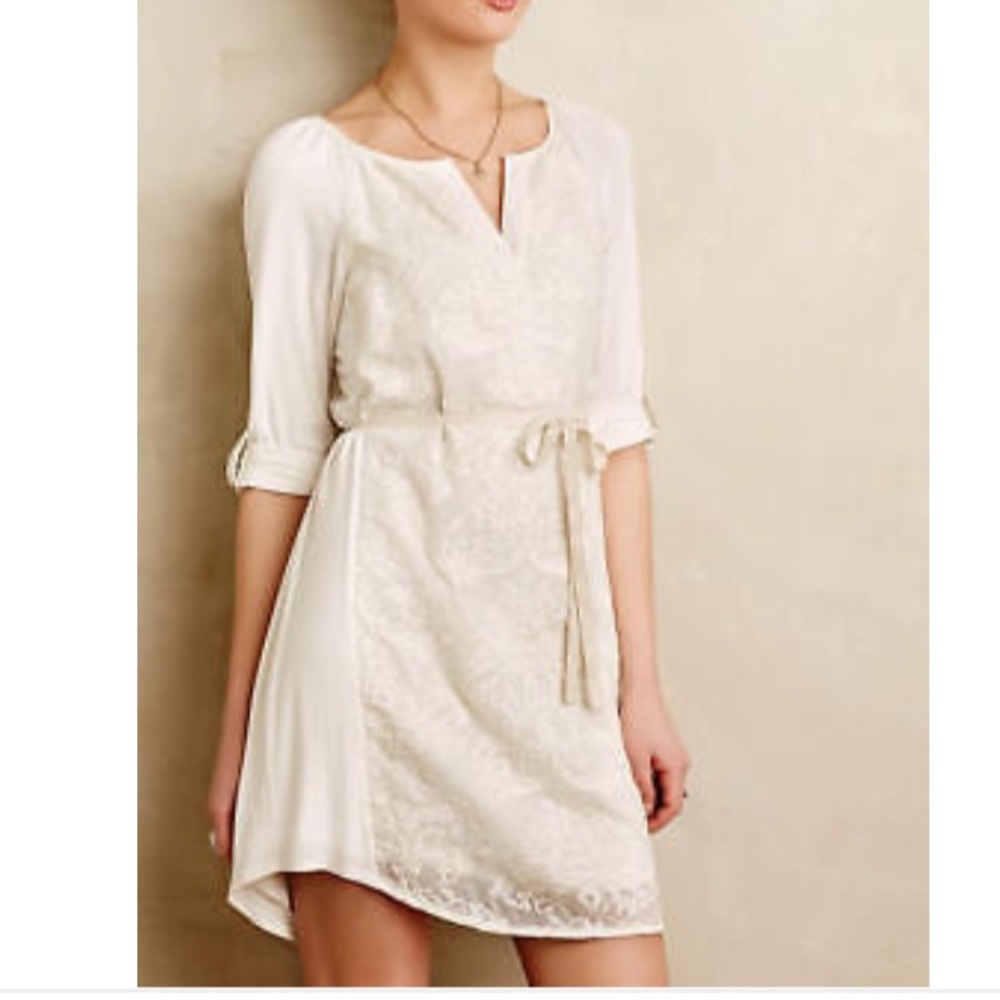 Tiny Classic Paperwhites Embroidered Lace Dress